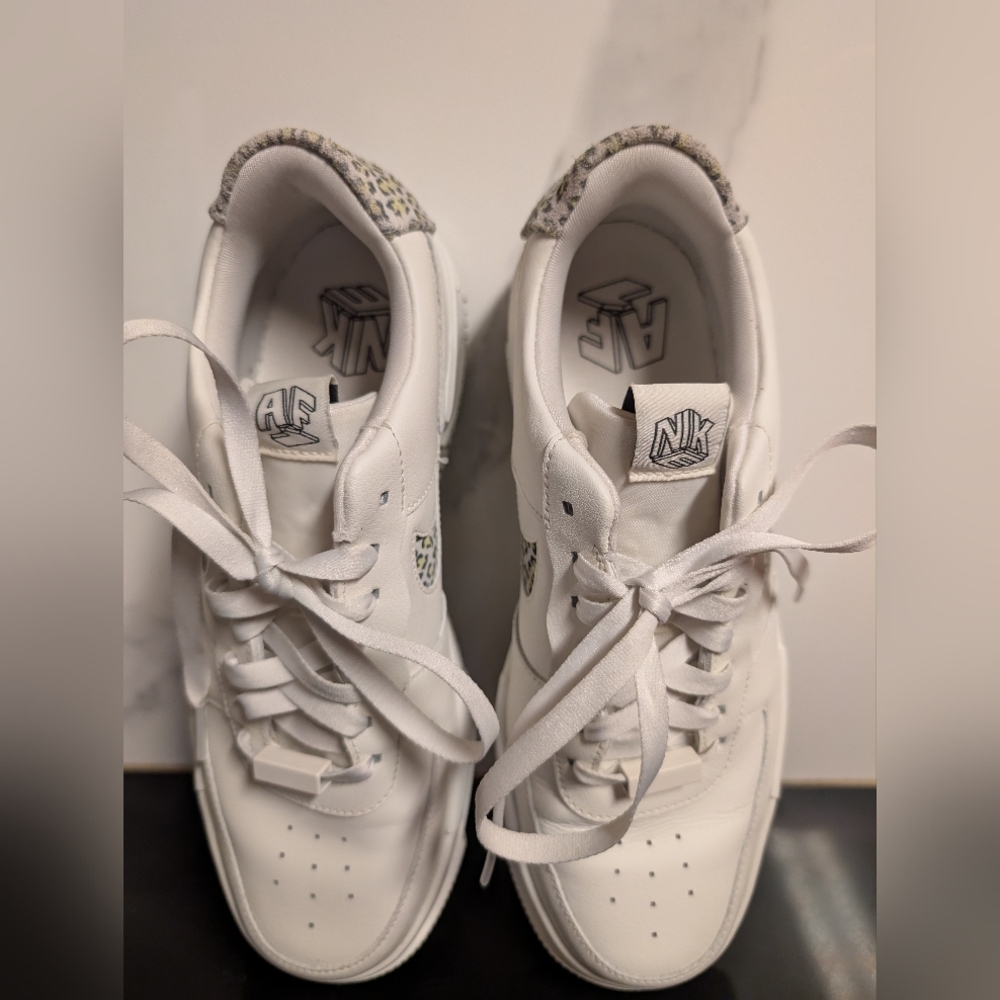 Nike Air Force 1 Pixel SE Leopard Print Sail/Lemon Sneakers Size 10 MSRP $140 - Picture 9 of 13